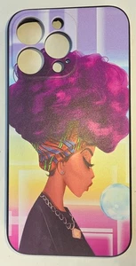 iPhone 13 Pro Phone Case Urban Women with purple hair - Photo 1 sur 2