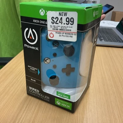 XBOX ~ POWER A ~ WIRED CONTROLLER ~ SOFT-TOUCH FINISH ~ BLUE ~ NEW 🎮 SEALED - Image 1 of 4