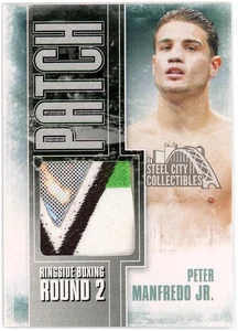 Peter Manfredo Jr 2011 ITG Boxing Silver Fight-Worn Patch #P-06 - Picture 1 of 2