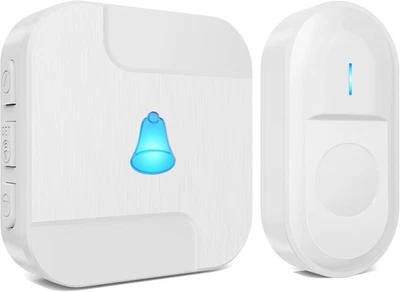 Campanello Wireless Senza Fili Da Esterno Con Batteria, 300M Distanza Impermeabi - Immagine 1 di 4