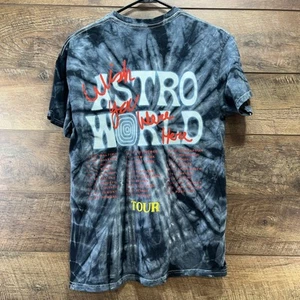 Travis Scott Astroworld Tour T-Shirt Size Medium No Bystanders Tie Dye - Picture 1 of 5