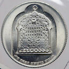 1974 LAMPE DE DAMAS juive israélienne menorah ancienne pièce de 10 lirottes en argent i86997