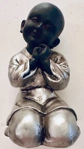Serene Buddha Silver Statue 7 inches (5 Different Poses In Separate Listings) - Picture 1 of 4