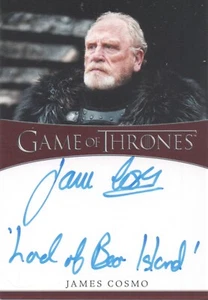Game of Thrones Iron Anniversary 1, James Cosmo Inscription (B) Autograph Card - Picture 1 of 2