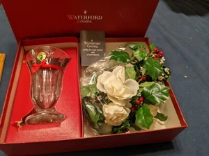 WATERFORD Crystal CHRISTMAS 5" Flared Vase Snowflake/Star New in Box - Picture 1 of 6