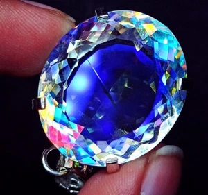 Mystic Quartz Multi-Color GS Solid Silver Pendant Certified Loose Gems 70.50 Ct - Picture 1 of 7