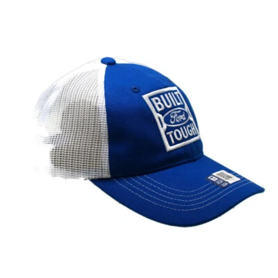 Built Ford Tough Blue Trucker Hat - Show Your Ford Pride & Get FREE USA SHIPPING - Image 1 of 4