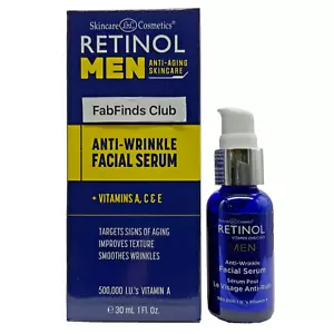 Retinol Men’s Anti Wrinkle Facial Serum-Wrinkles,Lines,Tone, Firm - Picture 1 of 10