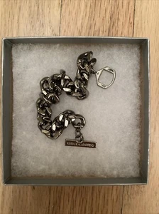 Vince Camuto Gunmetal Chain Bracelet Toggle Clasp Final - Picture 1 of 2