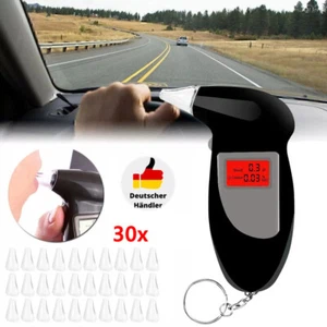 Alkoholtester Promilletester LCD-Anzeige Alcohol Tester Polizeigenau Mundstücke - Bild 1 von 18