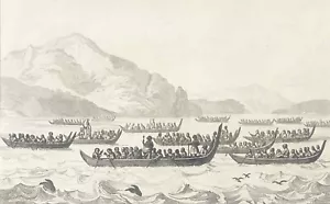 Neuseeland Flotte Krieg Gravur 1836 XIX Neu Zealand Ozeanien - Bild 1 von 3