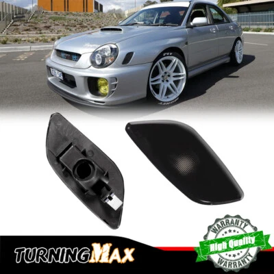 Lente de luz marcadora lateral de esquina delantera negra para 02-03 Subaru Impreza RS / TS / WRX Foto 1 de 4