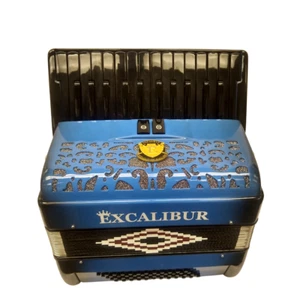 Excalibur Super Classic PSI Series Blue Fade 60 Bass Piano Accordion - Picture 1 of 6