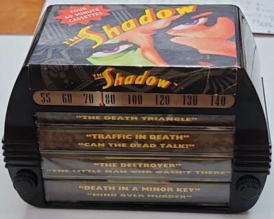 The Shadow Radio Program with Case 4 Cassette Set Excellent Condition Opened Box - Image 1 of 4