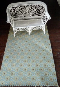 TAPPETO CASA DELLE BAMBOLE in tessuto di design 1:12 9" x 5,5" KRAVET - Foto 1 di 2