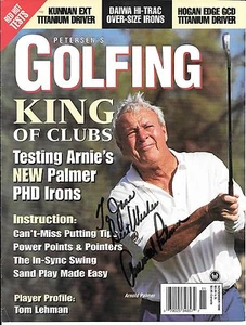 ARNOLD PALMER RARE PETERSEN'S GOLFING MAGAZINE SIGNED COVER - Picture 1 of 1