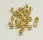 TUNGSTEN SLOTTED DISCO FLY TYING BEADS GOLD 4.0 MM 1/8 " 100 COUNT
