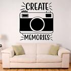 Create Memories With Camera Wall Sticker Decal Quote Home Family Kitchen DÃ©cor