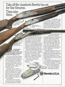 1995 Beretta Firearms 12 Gauge Over Under Express Rifle Original Color Print Ad - Picture 1 of 1