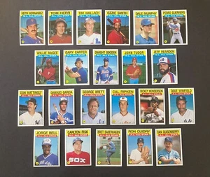 1986 TOPPS ALL-STAR COMPLETE 22 CARD SET WITH CAL RIPKEN JR AND OTHERS - 111723T - Picture 1 of 2