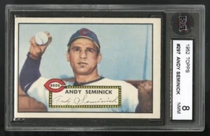 1952 TOPPS BASEBALL KARTEN ~ #297 ~ ANDY SEMINICK ~ CINCINNATI REDS ~ KSA 8 - Bild 1 von 2