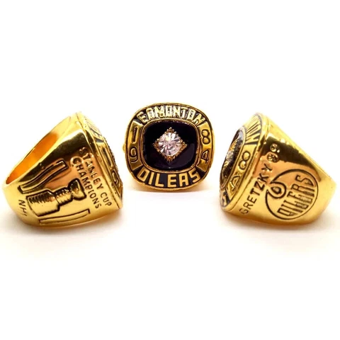 1984 Edmonton Oilers Wayne Gretzky Stanley Cup REPLICA Ring NHL Hockey Size 8-13 Cover