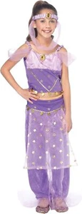 Magic Genie Harem Belly Dancer Purple Fancy Dress Up Halloween Child Costume - Picture 1 of 4