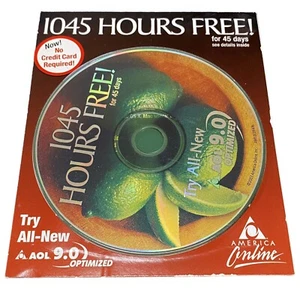 AOL 9.0 Optimized 1045 Hours Limes CD Computer Software Factory Sealed - Picture 1 of 2