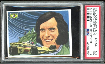 1979 Quelcom Large #71 Emerson Fittipaldi PSA 7 Ases Mundiales Deporte Pop 2, 2^ - Image 1 of 2