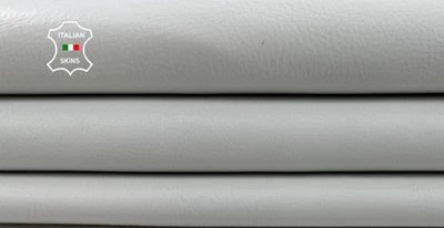 SNOW WHITE CRINKLED Italian Lambskin Sheep Lamb Leather hides 5+sqf 0.7mm #C6238 - Image 1 of 4