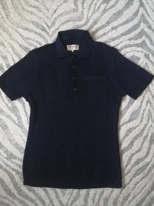 Weston Jon Boucher ALASTAIR SLIM FIT KNIT POLO Size Medium Midnight (Navy) - Picture 1 of 7
