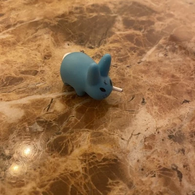 Kidrobot SMORKIN' LABBIT Series 2 LIGHT BLUE Mini Vinyl Figure 1.5" Frank Kozik - Image 1 of 4
