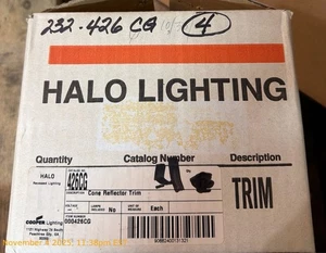 NEW Halo Cooper Lighting 426CG Cone Reflector Trim 4pack - Picture 1 of 2
