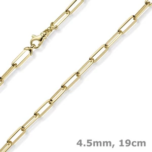 4,5mm Armband Paper-Clip Kette Armkette aus 585 Gold Gelbgold massiv 19cm - Bild 1 von 2