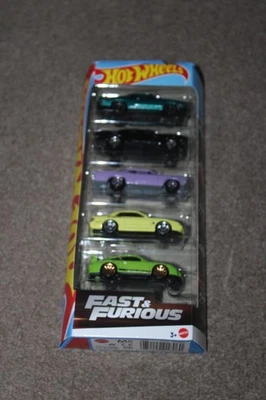 Paquete de 5 Hot Wheels Fast and Furious GT3 RS 2025, Silvia, Charger, Impala, Cuda Foto 1 de 2