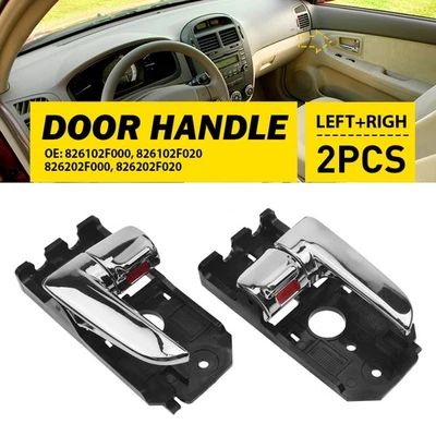 2xChrome Interior Door Handle For 2005-2009 Kia Spectra Rear or Front LH+RH Side - Image 1 of 4