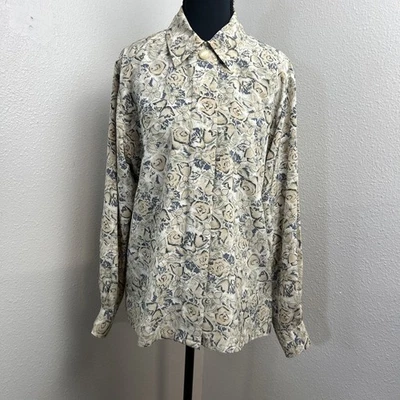 Vtg Country Sophisticates Pendleton Top Women's 10 Multicolor Floral Old Money - image 1 of 4