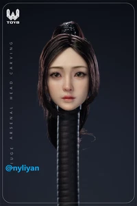 WTOYS  1/6 Female Ponytail Hair Girl Moveable Eyes Head Sculpt For 12"Figure - Picture 1 of 3