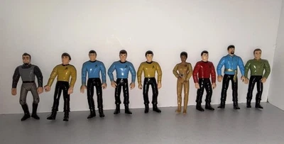 Lote De 9 Figuras De Acción Playmates Star Trek La Próxima Generación De Colección Foto 1 de 4