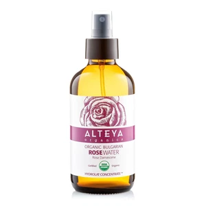Alteya Organic Rose Water 100% Pure USDA Certified Organic Glass Spray Bottle