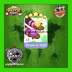 LILA ODER GOLD - Mono_Poly_Go! 5 Sterne Sticker - Filmabend Album - schnelle Lieferung - Bild 1 von 1