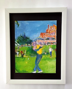 LEROY NEIMAN +  ARNOLD PALMER + CIRCA 1990'S + SIGNED GOLF PRINT+  FRAMED - Picture 1 of 3