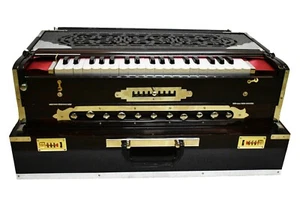 Premium Waagenwechsler Harmonium 3 Schilfrohre, 9 Waagen, 11 Stopps, 37 Schlüssel, kommt mit Tasche - Bild 1 von 10