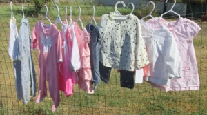 Baby Girl 3-6 Months clothes lot sleepers pants dresses16 pieces Some New Summer - Picture 1 of 15