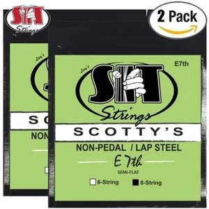 2-PACK SIT SC8E7TH Scotty's Non-Pedal/Lap Steel Semi-Flat 8-String E 7TH - Picture 1 of 1