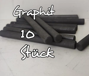 10x Graphitstab Pin Ø 10,4 x 120 mm Elektrode Grafit Anode Rundmaterial Carbon - Bild 1 von 7