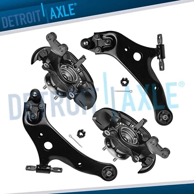 AWD Front Knuckles Wheel Hub Lower Control Arms for 2008-2013 Toyota Highlander - Image 1 of 4