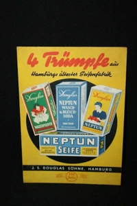 Douglas Seifenfabrik Hamburg Pappaufsteller Reklameschild  21 x 29,5 cm - D 1951 - Bild 1 von 2