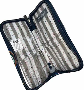 Lug Sleeper Kosmetikkoffer Tasche Zip Around Case gesteppt Regenbogen blau Reisetasche - Bild 1 von 6