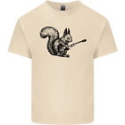 A Squirrel Playing the Guitar Mens Cotton T-Shirt Tee Top